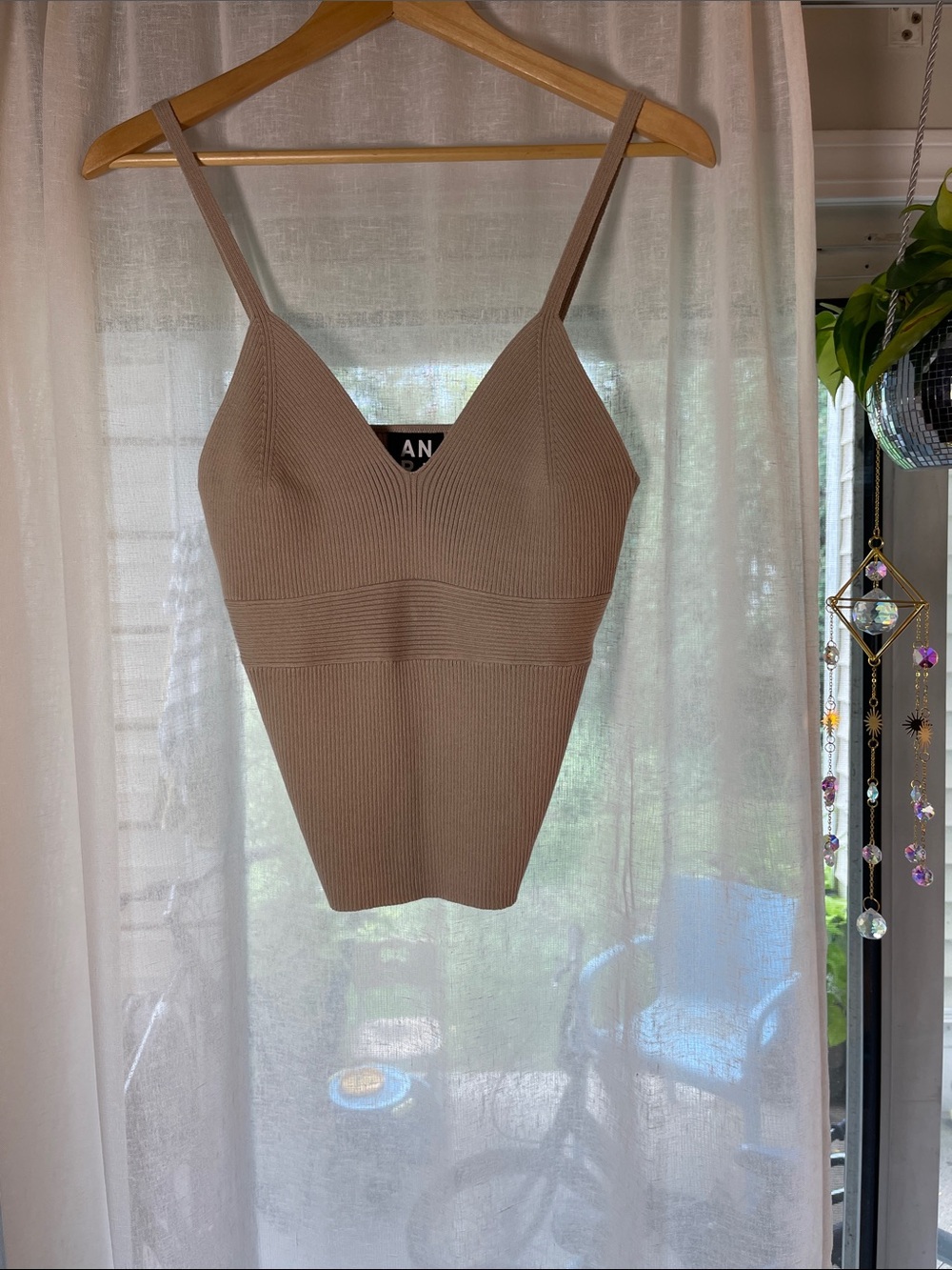 Alp N Rock Nude Ribbed V-Neck Camisole